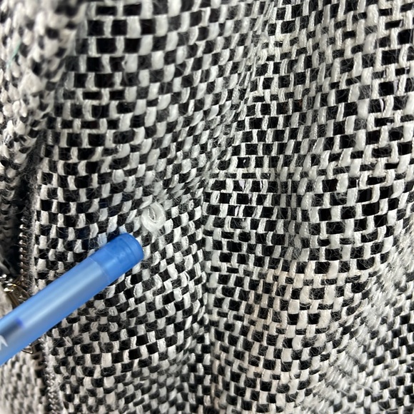 Wes Gordon Tweed Asymmetrical Zip Up Black and White Cotton Silk‎ Vest Size 8 - Picture 14 of 16